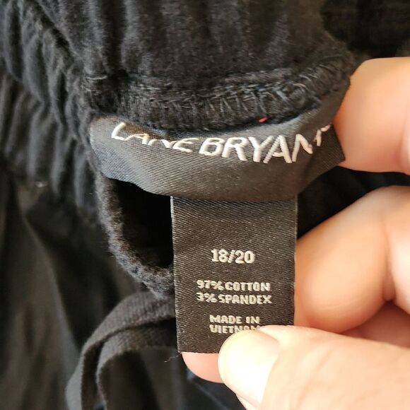 Lane Bryant Black Cotton-Blend Trousers - Picture 3 of 6